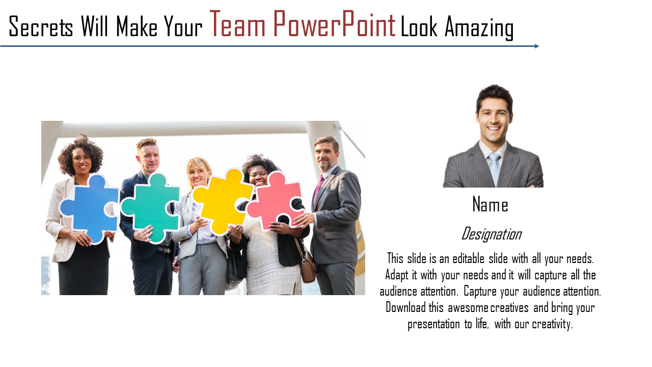 Free - Best Team PowerPoint Presentation Template Designs